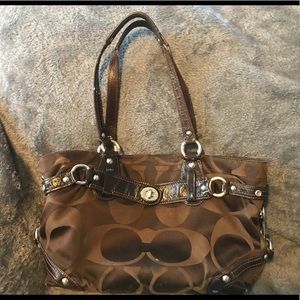 Dark Brown COACH Handbag perfect for Fall!